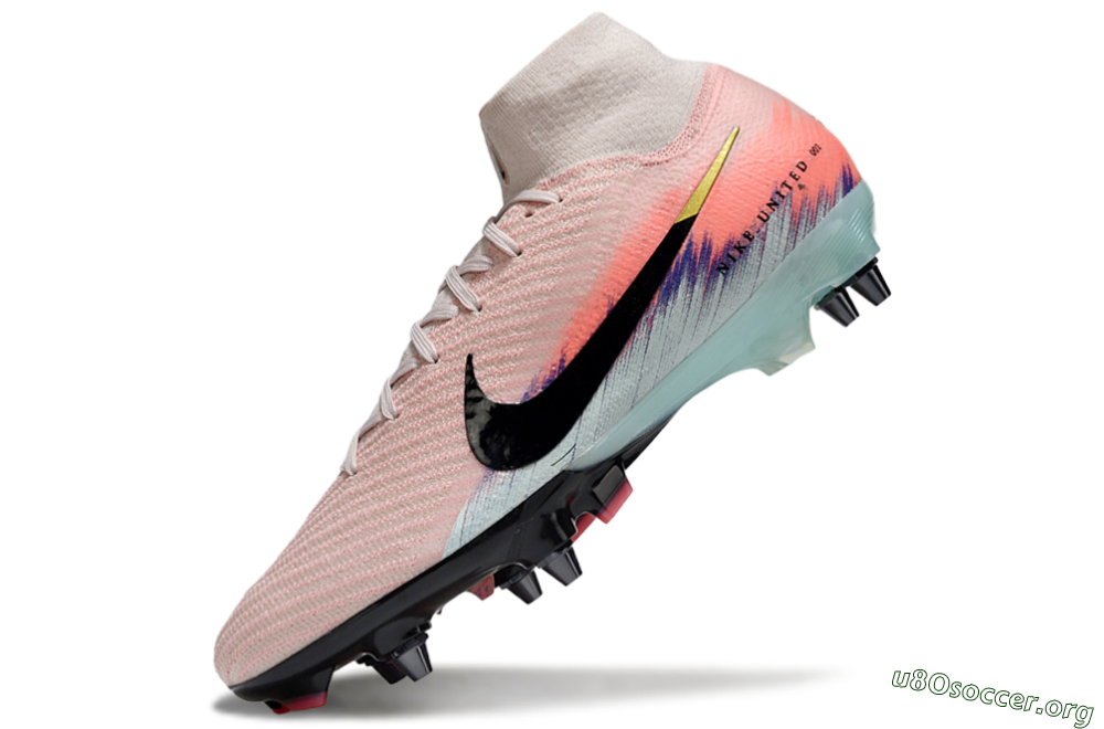Nike Air Zoom Mercurial Superfly 10 Elite SG Football Boots - Pink/Sunset Pink/Aqua Blue 5