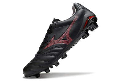 Mizuno Morelia Neo 4 FG Football Boots - Black/Crimson Red/Charcoal Gray