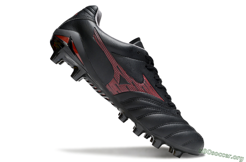 Mizuno Morelia Neo 4 FG Football Boots - Black/Crimson Red/Charcoal Gray 4
