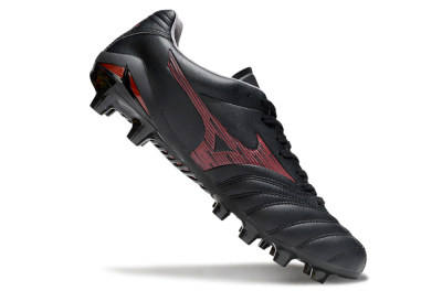 Mizuno Morelia Neo 4 FG Football Boots - Black/Crimson Red/Charcoal Gray