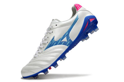 Mizuno Morelia Neo 4 FG Football Boots - White/Electric Blue/Hot Pink