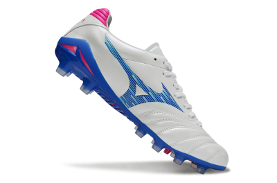 Mizuno Morelia Neo 4 FG Football Boots - White/Electric Blue/Hot Pink