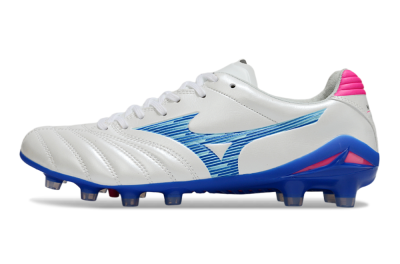 Mizuno Morelia Neo 4 FG Football Boots - White/Electric Blue/Hot Pink
