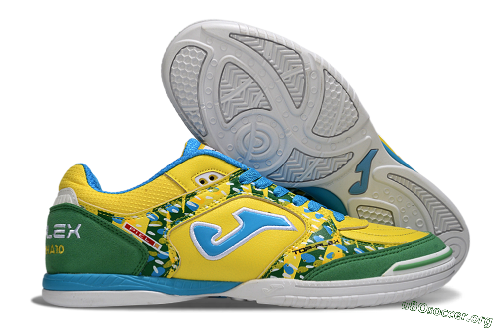 Joma Top Flex IC Football Shoes - Yellow/Green Grass/Blue Sky 2