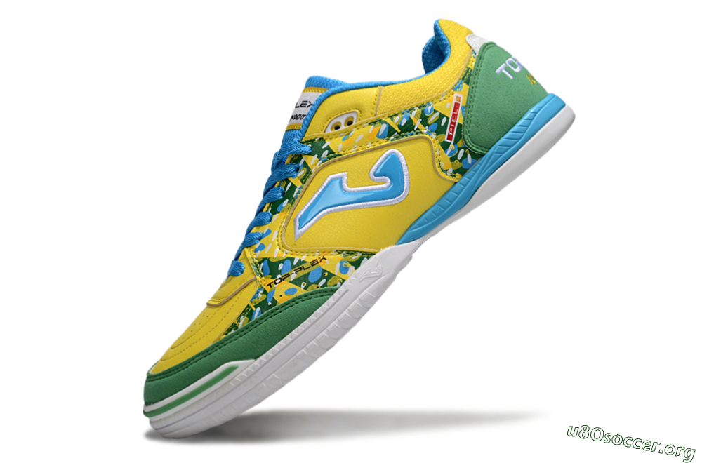 Joma Top Flex IC Football Shoes - Yellow/Green Grass/Blue Sky 5