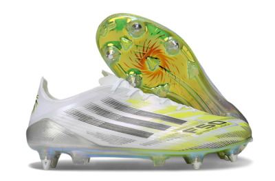 Adidas F50 Elite SG Football Boots - White/Electric Yellow/Metallic Silver