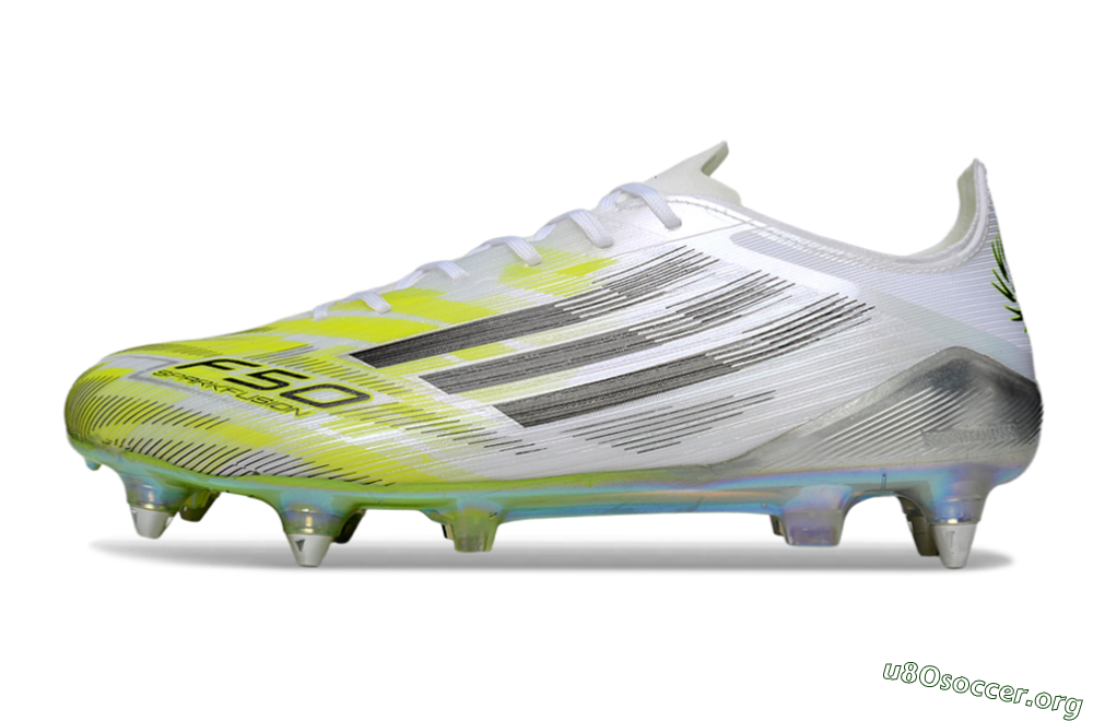 Adidas F50 Elite SG Football Boots - White/Electric Yellow/Metallic Silver 3