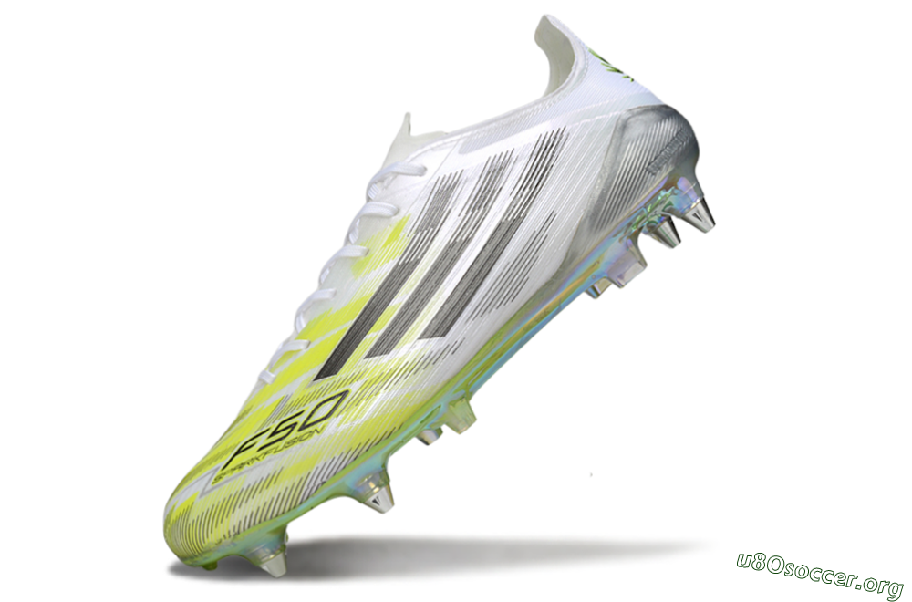Adidas F50 Elite SG Football Boots - White/Electric Yellow/Metallic Silver 5