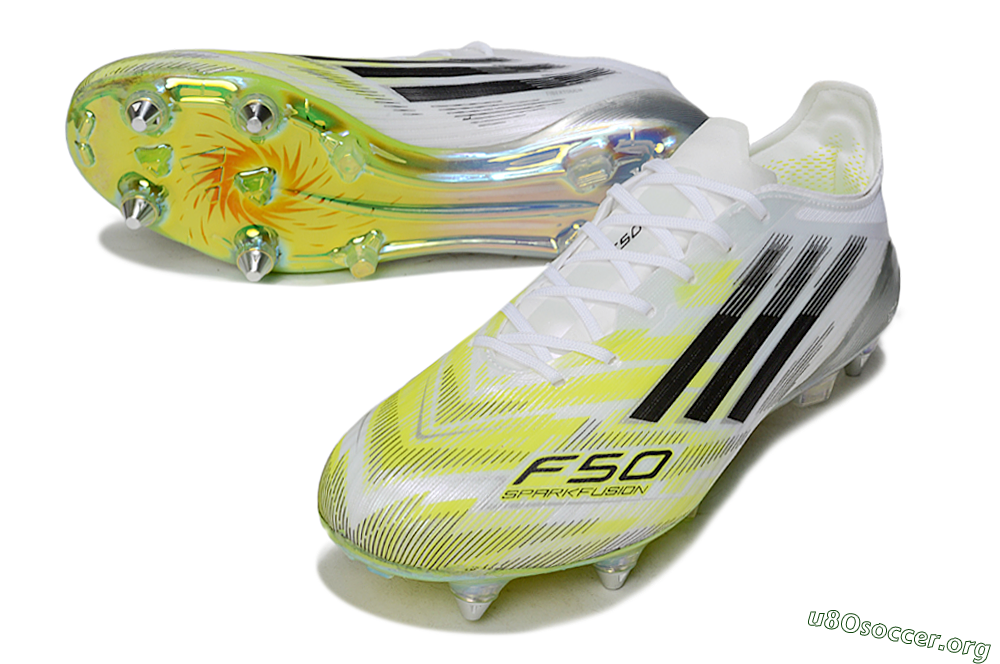 Adidas F50 Elite SG Football Boots - White/Electric Yellow/Metallic Silver 0
