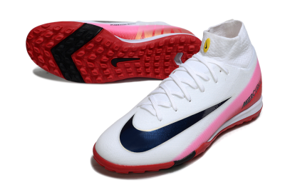 Nike Air Zoom Mercurial Superfly 10 Elite TF Football Shoes - White/Crimson Red/Soft Pink