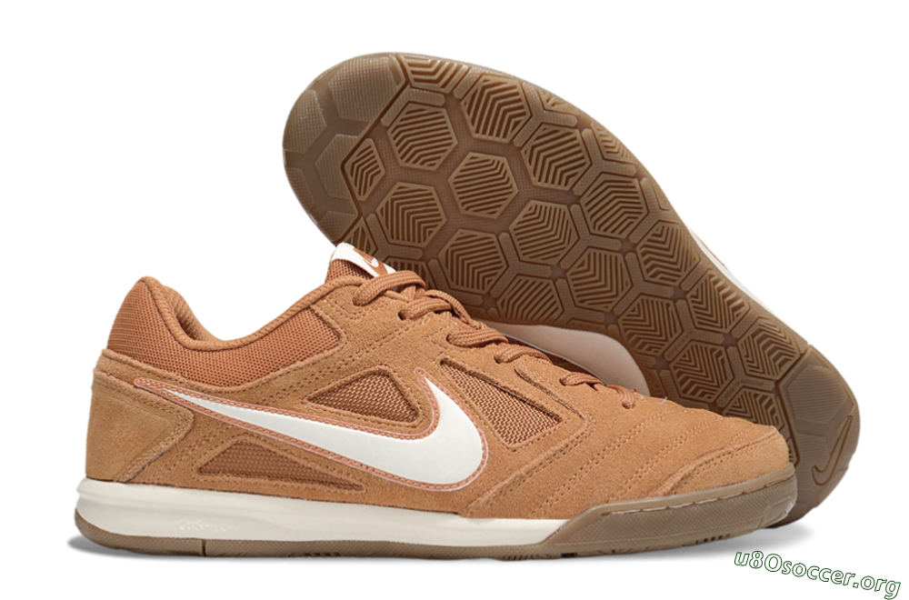 Supreme x Nike SB Gato IC Football Shoes - Tan/Earthy Brown/Soft White 2