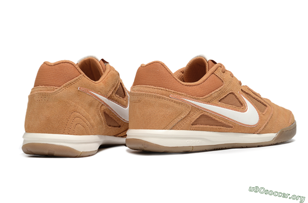 Supreme x Nike SB Gato IC Football Shoes - Tan/Earthy Brown/Soft White 6