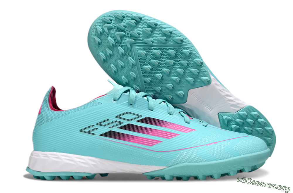 Adidas F50 Pro TF Football Shoes - Aqua/Soft Pink/Light Teal 2