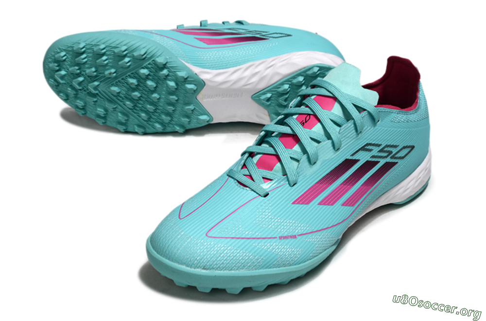 Adidas F50 Pro TF Football Shoes - Aqua/Soft Pink/Light Teal 0