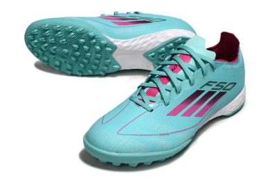 Adidas F50 Pro TF Football Shoes - Aqua/Soft Pink/Light Teal