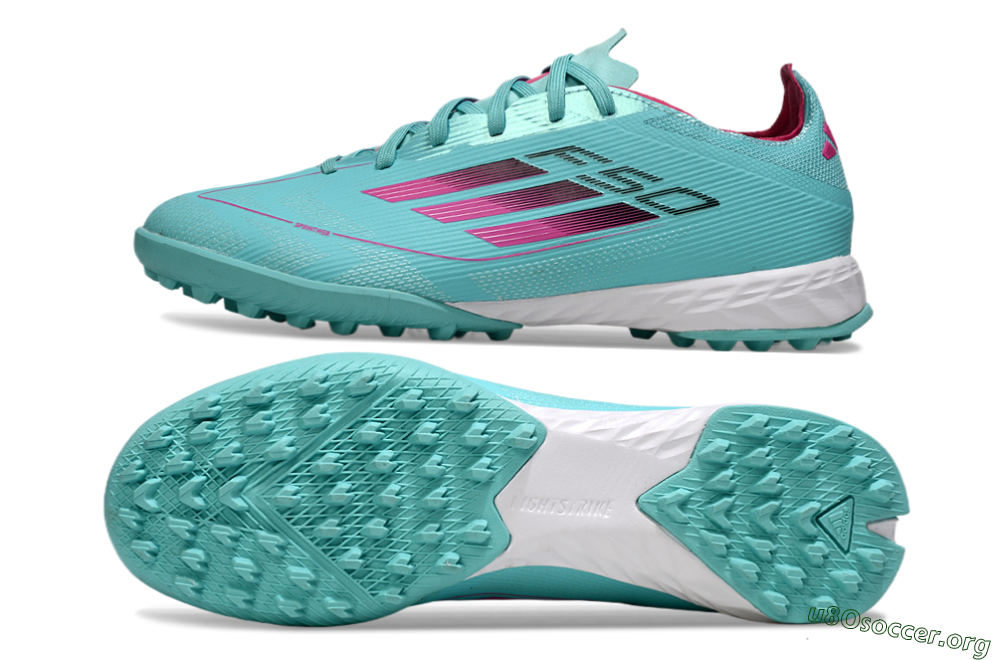 Adidas F50 Pro TF Football Shoes - Aqua/Soft Pink/Light Teal 1