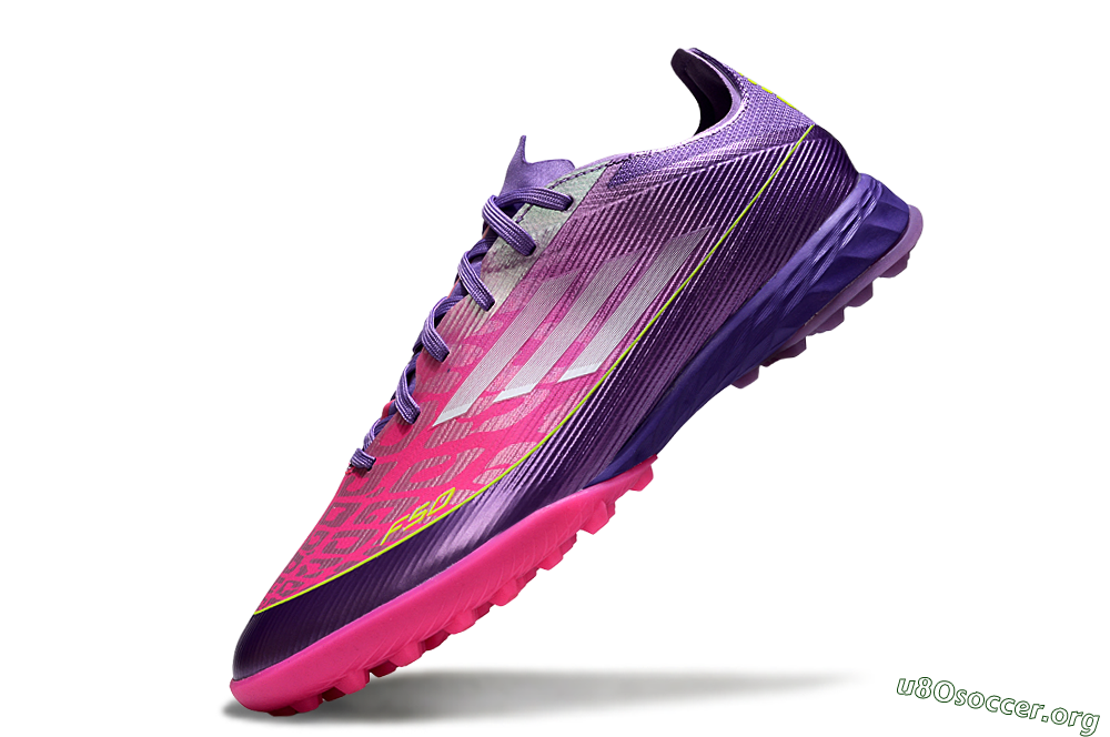 Adidas F50 Pro TF Football Shoes - Purple/Vibrant Pink/Lavender Bliss 5