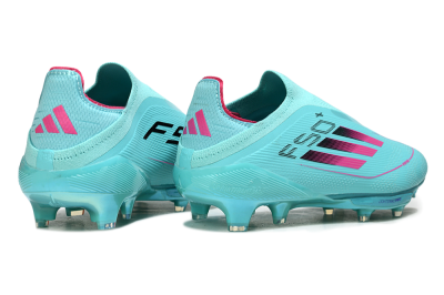 Adidas F50+ Elite Lightstrike Pro Laceless FG Football Boots - Aqua/Coral Pink/Light Blue