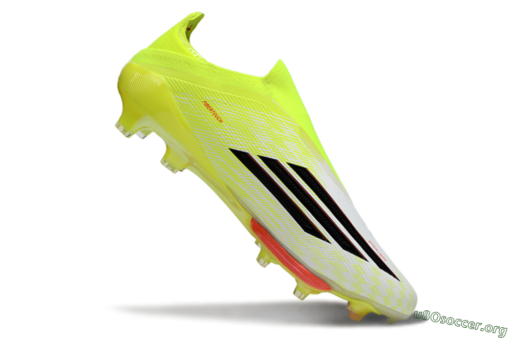 Adidas F50+ Elite Lightstrike Pro Laceless FG Football Boots - Yellow/Lime Green/White 4
