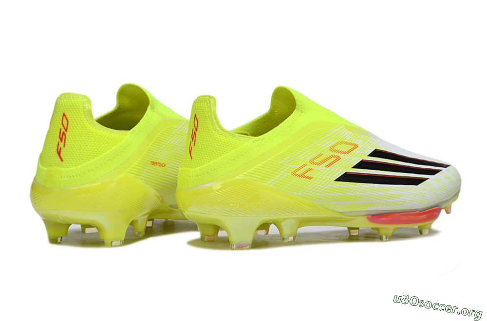 Adidas F50+ Elite Lightstrike Pro Laceless FG Football Boots - Yellow/Lime Green/White 6