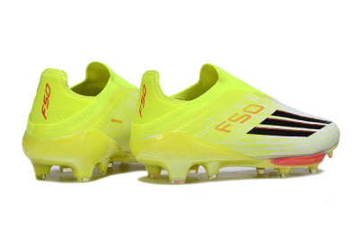 Adidas F50+ Elite Lightstrike Pro Laceless FG Football Boots - Yellow/Lime Green/White