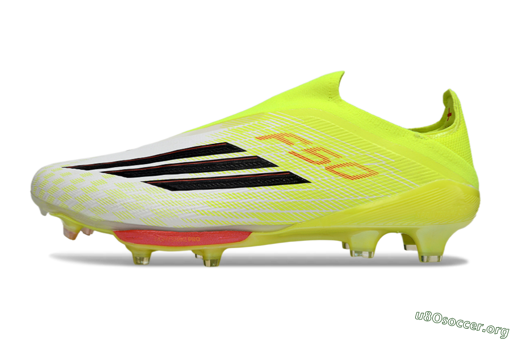 Adidas F50+ Elite Lightstrike Pro Laceless FG Football Boots - Yellow/Lime Green/White 3