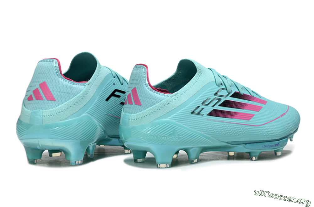 Adidas F50+ Elite Lightstrike Pro FG Football Boots - Aqua/Coral Pink/Cool Teal 6
