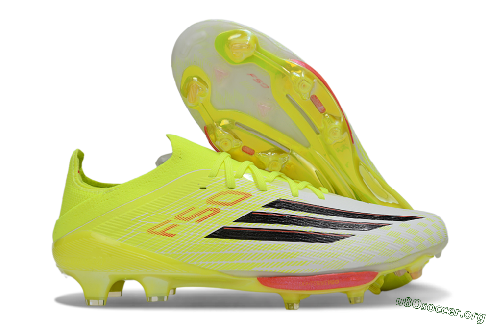 Adidas F50+ Elite Lightstrike Pro FG Football Boots - Yellow/Neon Green/Sleek White 2