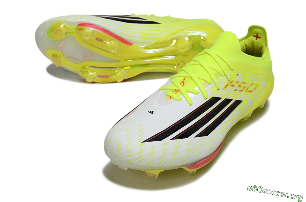 Adidas F50+ Elite Lightstrike Pro FG Football Boots - Yellow/Neon Green/Sleek White 0