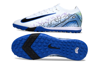 Nike Air Zoom Mercurial Vapor 16 Elite TF Football Shoes - White/Electric Blue/Black