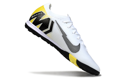 KM x Nike Air Zoom Mercurial Vapor 16 Elite TF Football Shoes - White/Lemon Yellow/Black