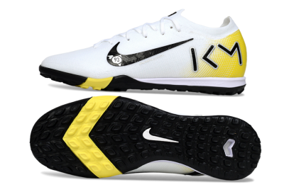 KM x Nike Air Zoom Mercurial Vapor 16 Elite TF Football Shoes - White/Lemon Yellow/Black