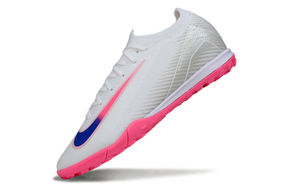 Nike Air Zoom Mercurial Vapor 16 Elite TF Football Shoes - White/Neon Pink/Electric Blue