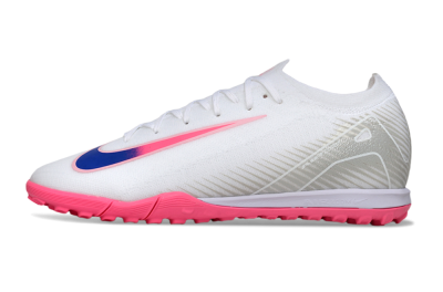 Nike Air Zoom Mercurial Vapor 16 Elite TF Football Shoes - White/Neon Pink/Electric Blue