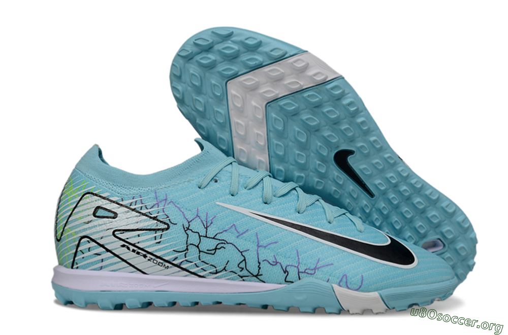 Nike Air Zoom Mercurial Vapor 16 Elite TF Football Shoes - Blue/Aqua Splash/Jet Black 2