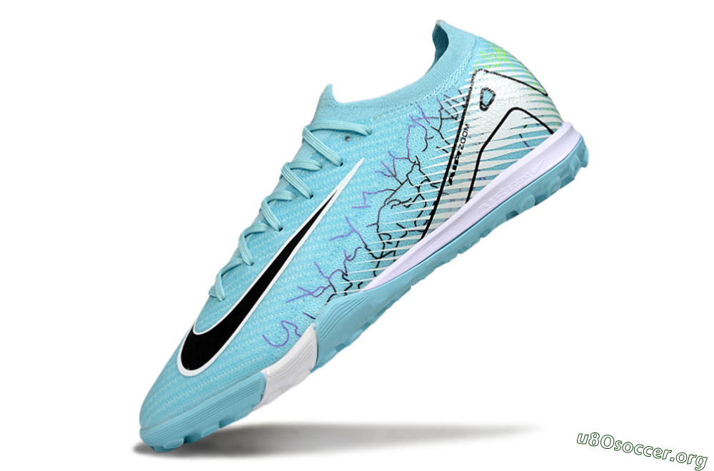 Nike Air Zoom Mercurial Vapor 16 Elite TF Football Shoes - Blue/Aqua Splash/Jet Black 5