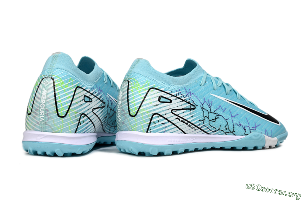 Nike Air Zoom Mercurial Vapor 16 Elite TF Football Shoes - Blue/Aqua Splash/Jet Black 6