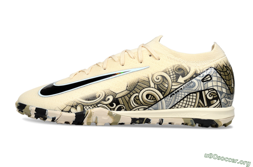 Nike Air Zoom Mercurial Vapor 16 Elite TF Football Shoes - Beige/Sand Dune/Black Wave 3