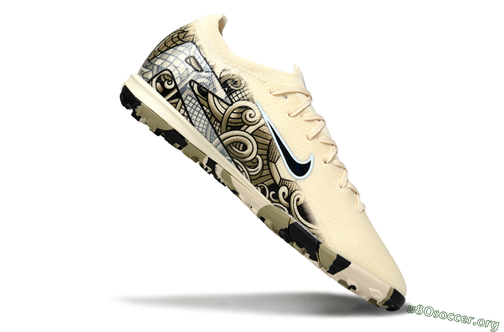 Nike Air Zoom Mercurial Vapor 16 Elite TF Football Shoes - Beige/Sand Dune/Black Wave 4