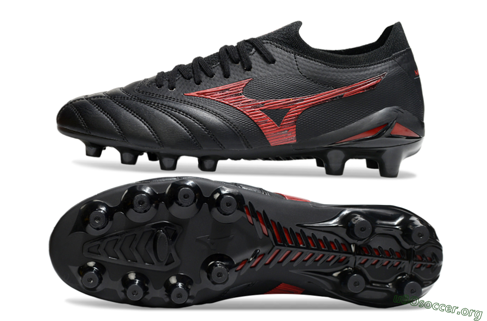 Mizuno Morelia Neo 4 FG Football Boots - Black/Crimson Red/Jet Black 1
