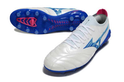 Mizuno Morelia Neo 4 FG Football Boots - White/Blue Ocean/Pink Accent