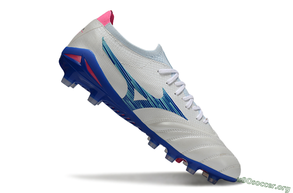 Mizuno Morelia Neo 4 FG Football Boots - White/Blue Ocean/Pink Accent 4