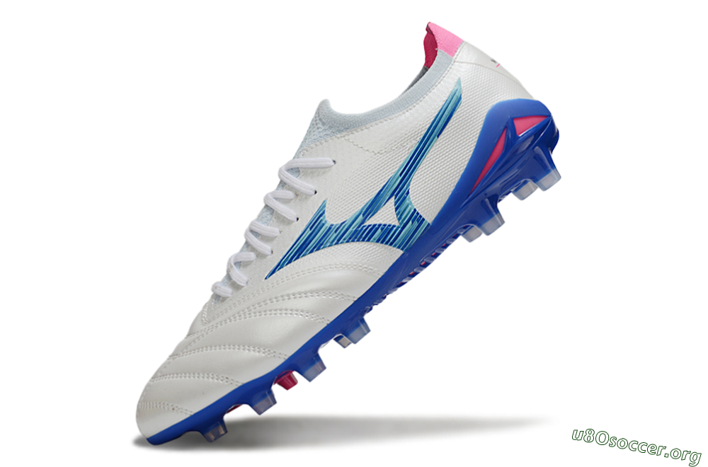 Mizuno Morelia Neo 4 FG Football Boots - White/Blue Ocean/Pink Accent 5