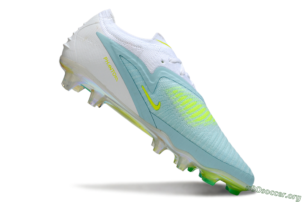 Nike Phantom 6 Low Elite FG Football Boots - Blue/Light Blue/Electric Yellow 4