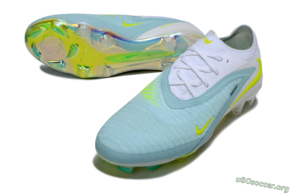 Nike Phantom 6 Low Elite FG Football Boots - Blue/Light Blue/Electric Yellow 0