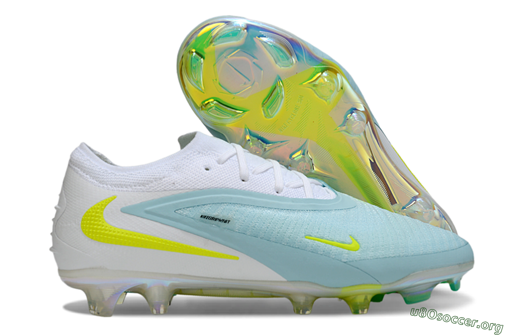 Nike Phantom 6 Low Elite FG Football Boots - Blue/Light Blue/Electric Yellow 2