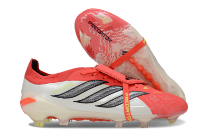 Adidas Predator 26 Elite Fold-Over Tongue FG Football Boots - Red/Bright Coral/White