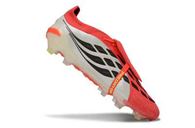 Adidas Predator 26 Elite Fold-Over Tongue FG Football Boots - Red/Bright Coral/White