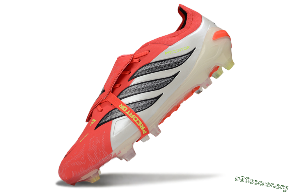 Adidas Predator 26 Elite Fold-Over Tongue FG Football Boots - Red/Bright Coral/White 5