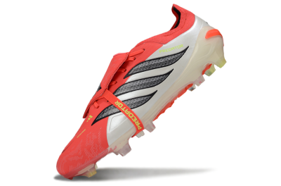 Adidas Predator 26 Elite Fold-Over Tongue FG Football Boots - Red/Bright Coral/White